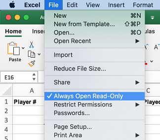 Disable Read Only in Excel for Mac