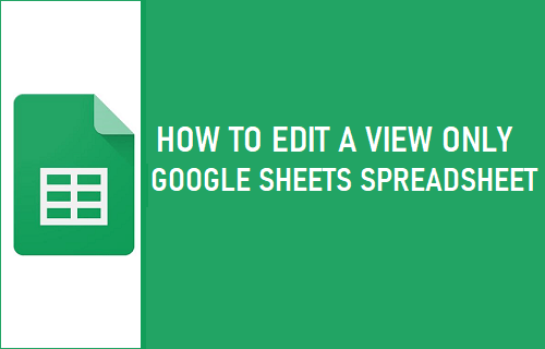 Edit a View Only Google Sheets Spreadsheet