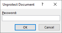 Enter Password for Word Document