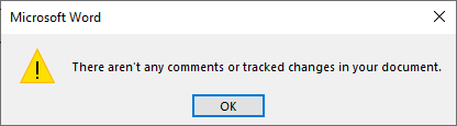 No More Tracked Changes Pop-up in Word