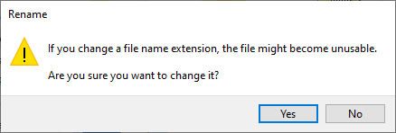 File Might Become Unusable Pop Up