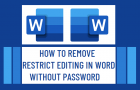 Remove Editing Restrictions in Word Without Password