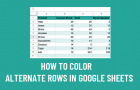 Color Alternate Rows in Google Sheets