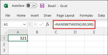 RANDBETWEEN Function in Excel